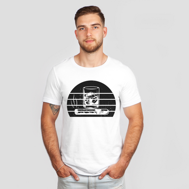 bourbon & cigar white shirt